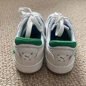 Puma White and Green Sneakers